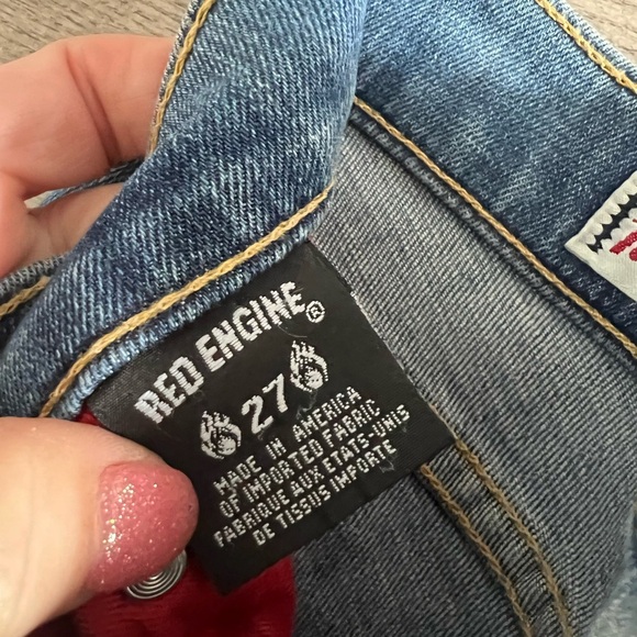 Red Engine Mid-rise Boot Cut Jeans 27 - Picture 4 of 6